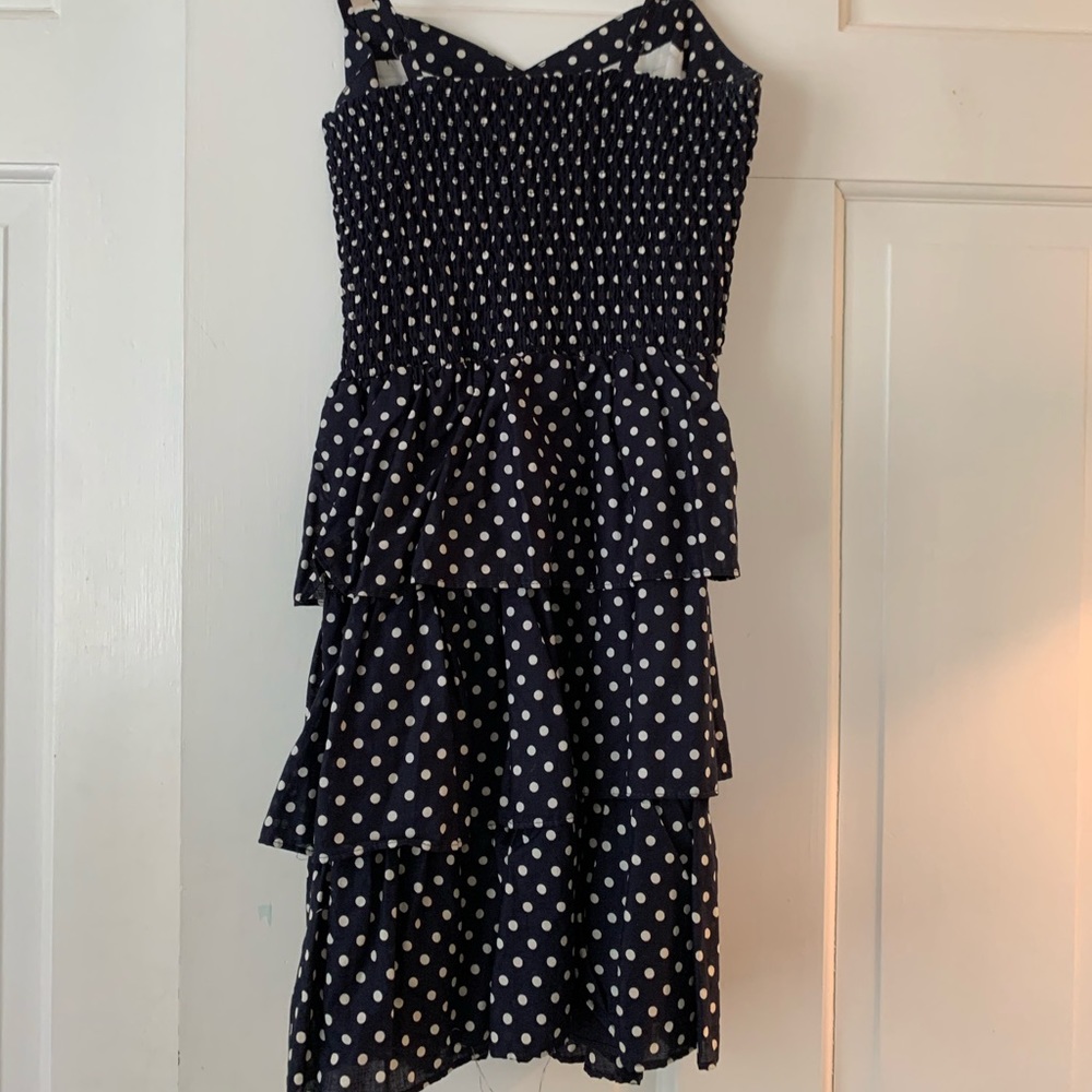 H&M Navy Ruffle dress - Picture 2 of 3